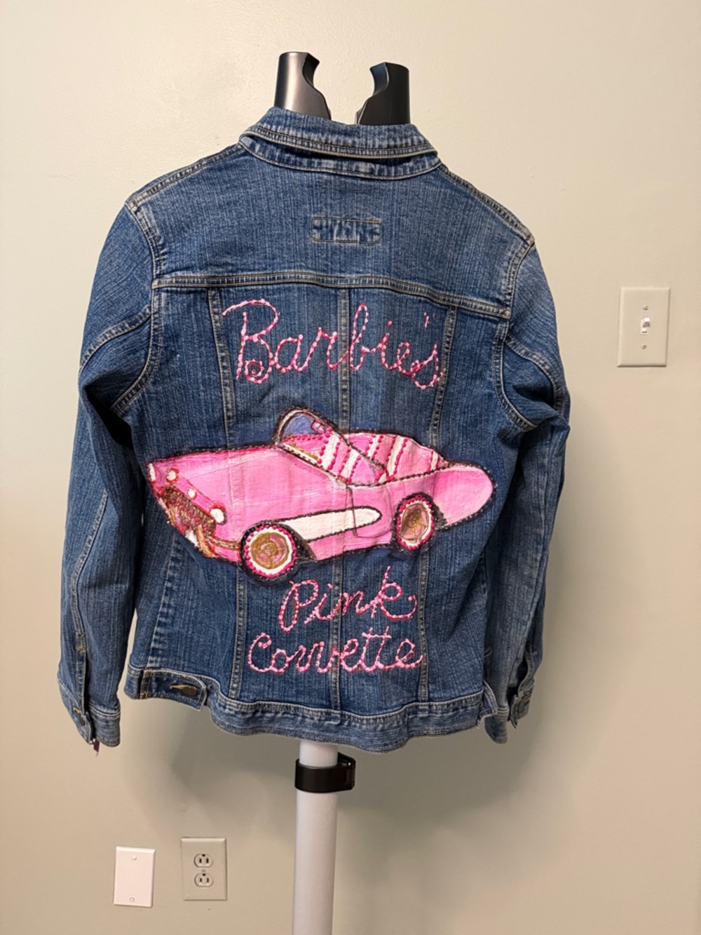 Handpainted Blue Denim Jacket